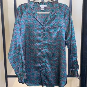 Silky, Fun, Vintage Lindsey Blake Button Down